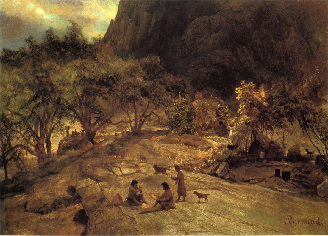 Accampamento indiano nella Valle di Yosemite, California da Albert Bierstadt