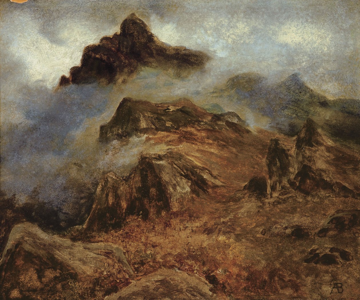 Studio delle Montagne Rocciose da Albert Bierstadt