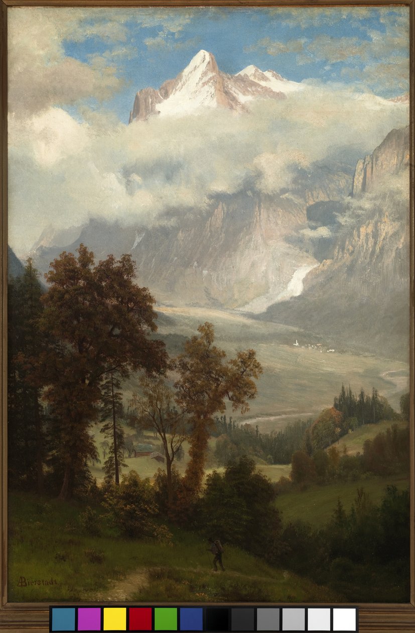 Vista del Wetterhorn dalla Valle di Grindelwald da Albert Bierstadt