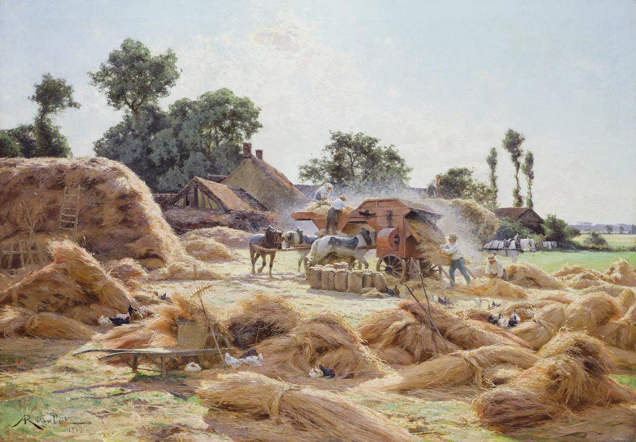 La Trebbiatrice (Loiret) 1896 da Albert Rigolot