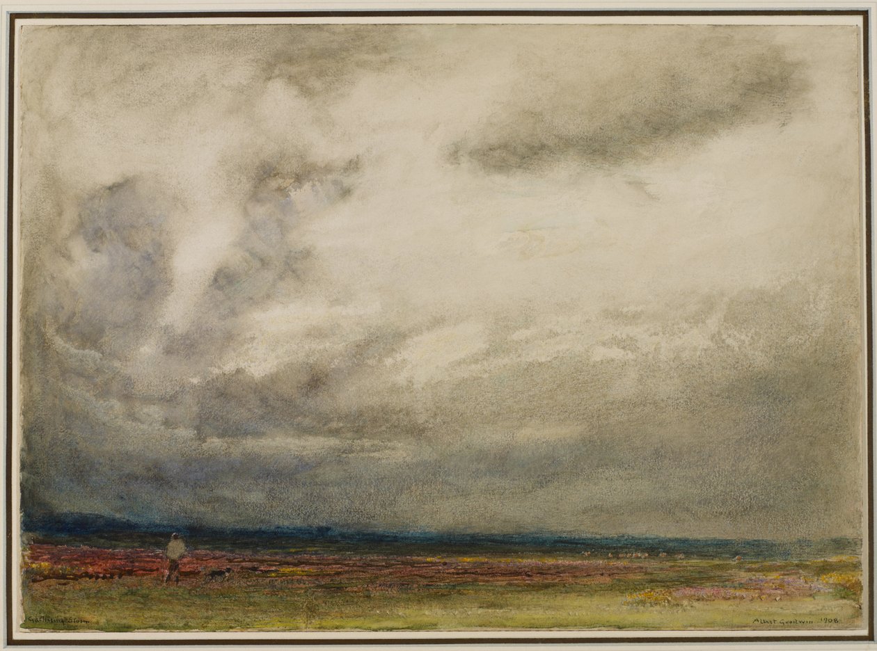 Una tempesta in arrivo, 1908 da Albert Goodwin