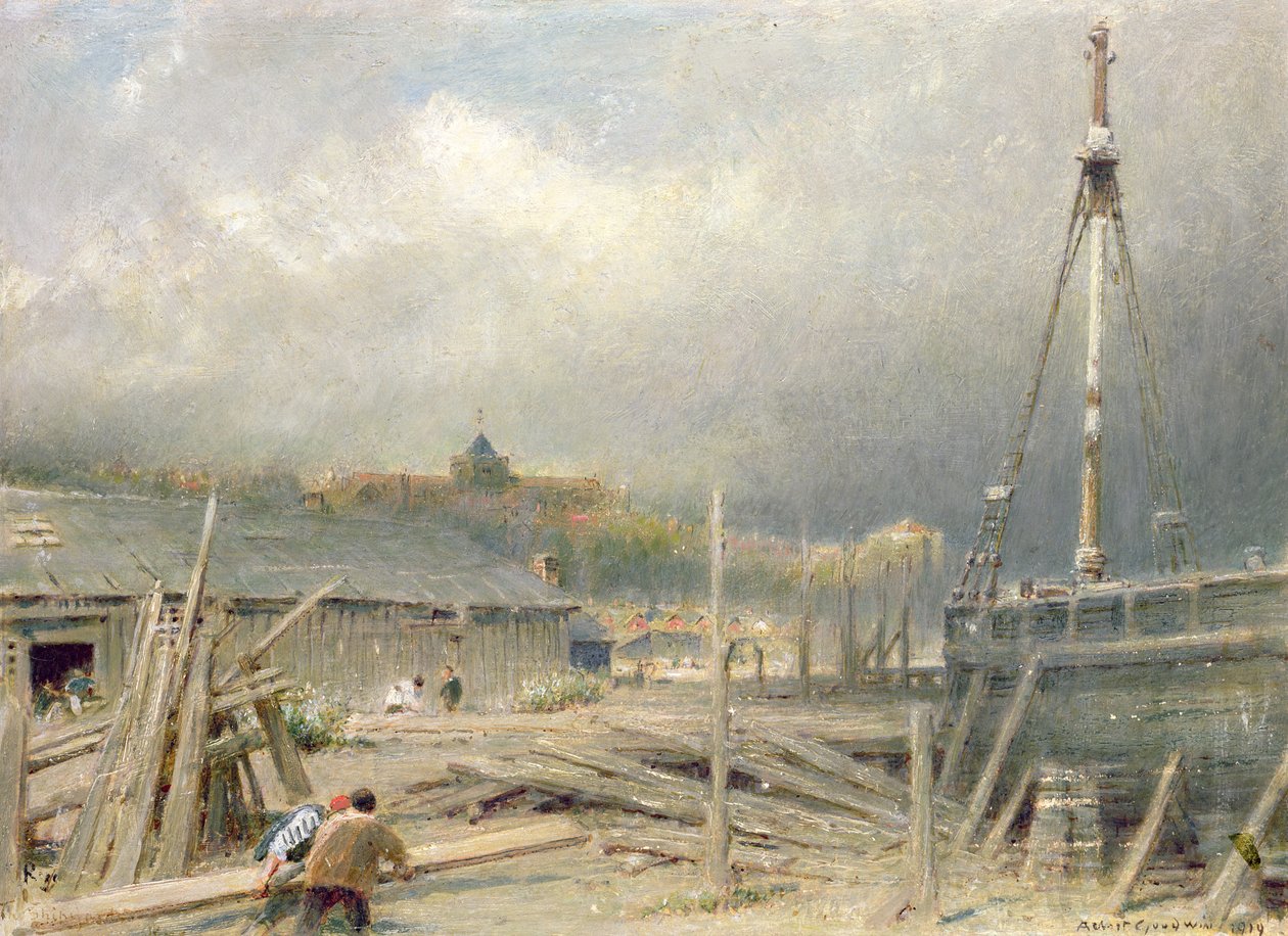 Costruzione di barche, Rye da Albert Goodwin