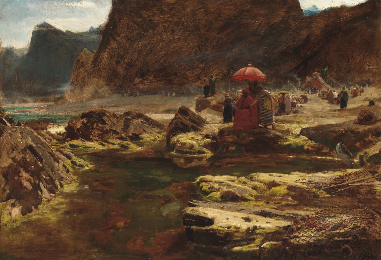 Il sultano e il suo campo presso il lago incantato da Albert Goodwin