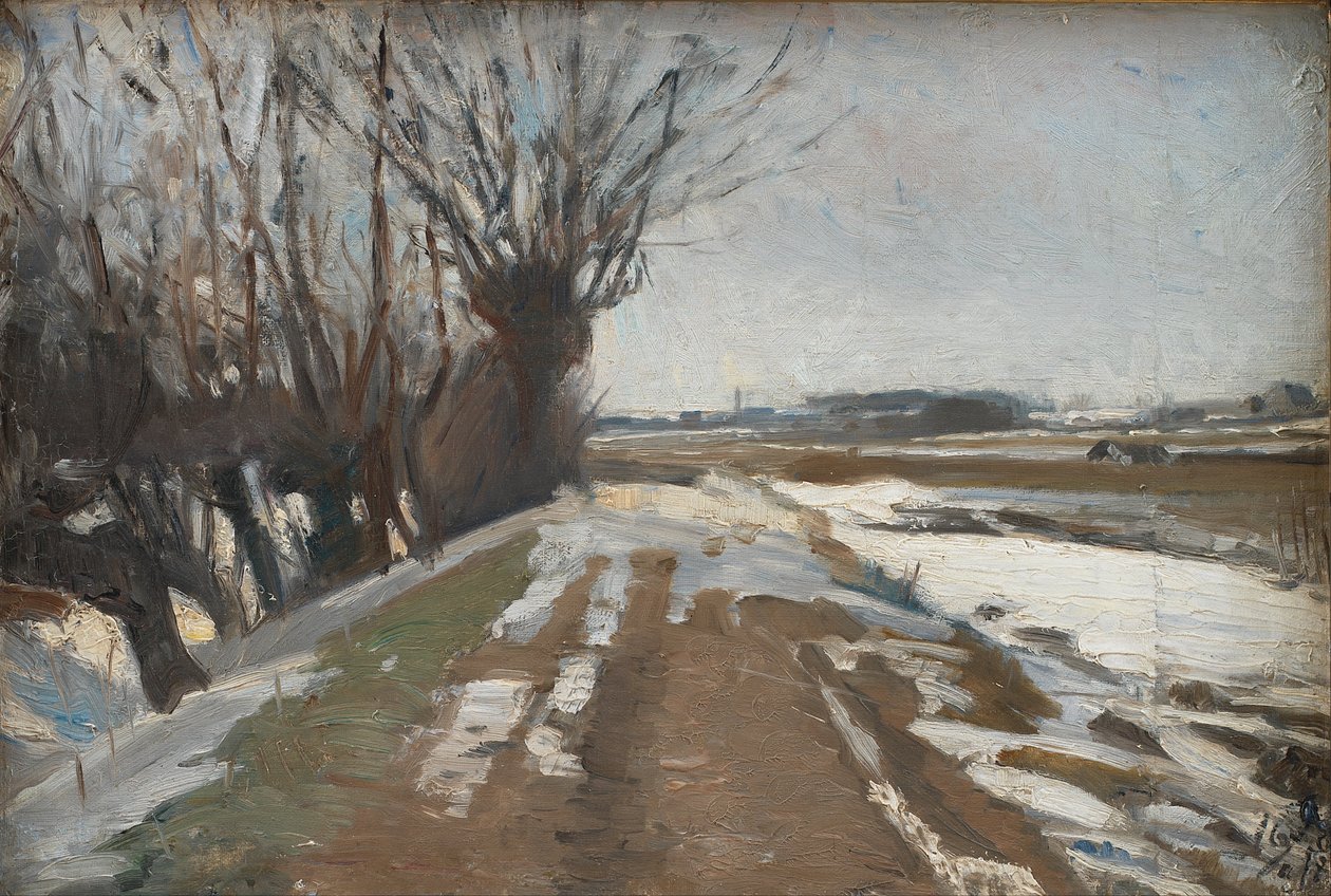Paesaggio invernale. Utterslev vicino a Copenaghen da Albert Gottschalk
