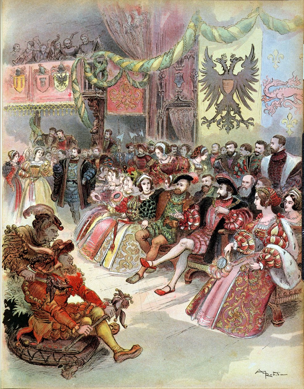 Ballo alla corte di Francesco I (1494-1547) 1909 da Albert Robida