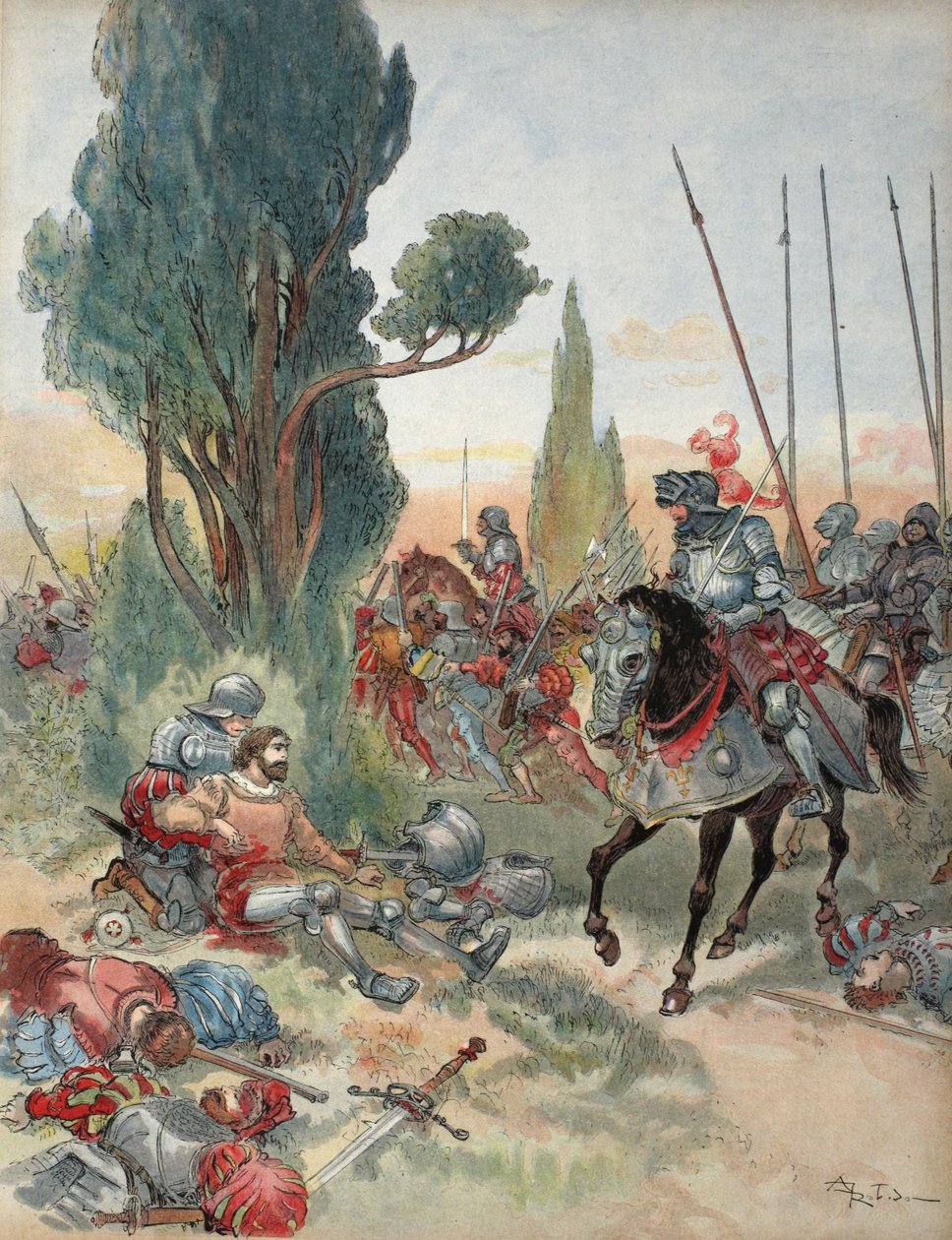 Morte di Bayard, illustrazione da 