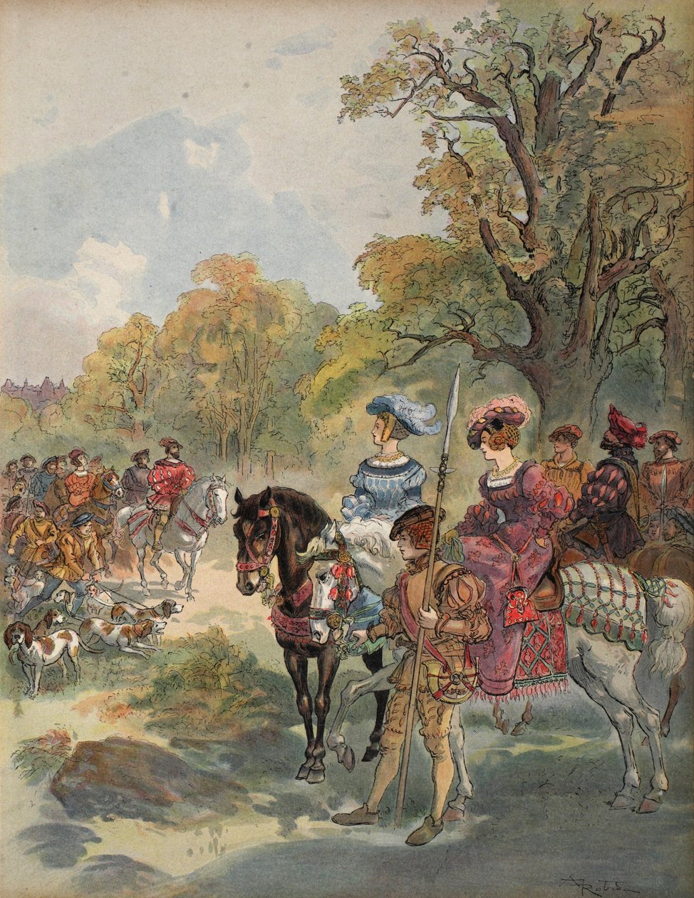 Caccia reale, illustrazione da 