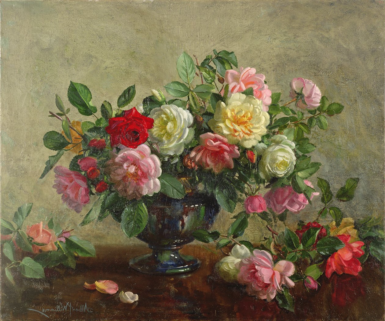 AB100 Ciotola di rose piena di rose da Albert Williams