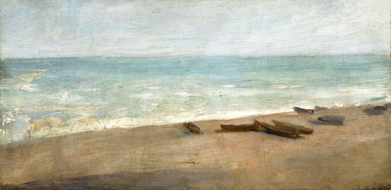 Barche lungo la costa da Albert de Belleroche