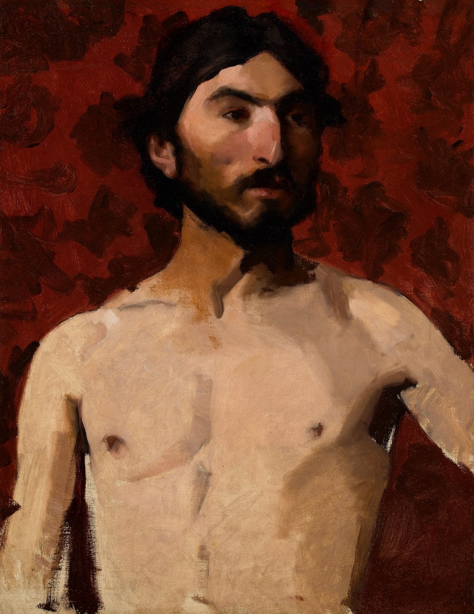 Studio dal vero - uomo con barba, 1880s da Albert de Belleroche