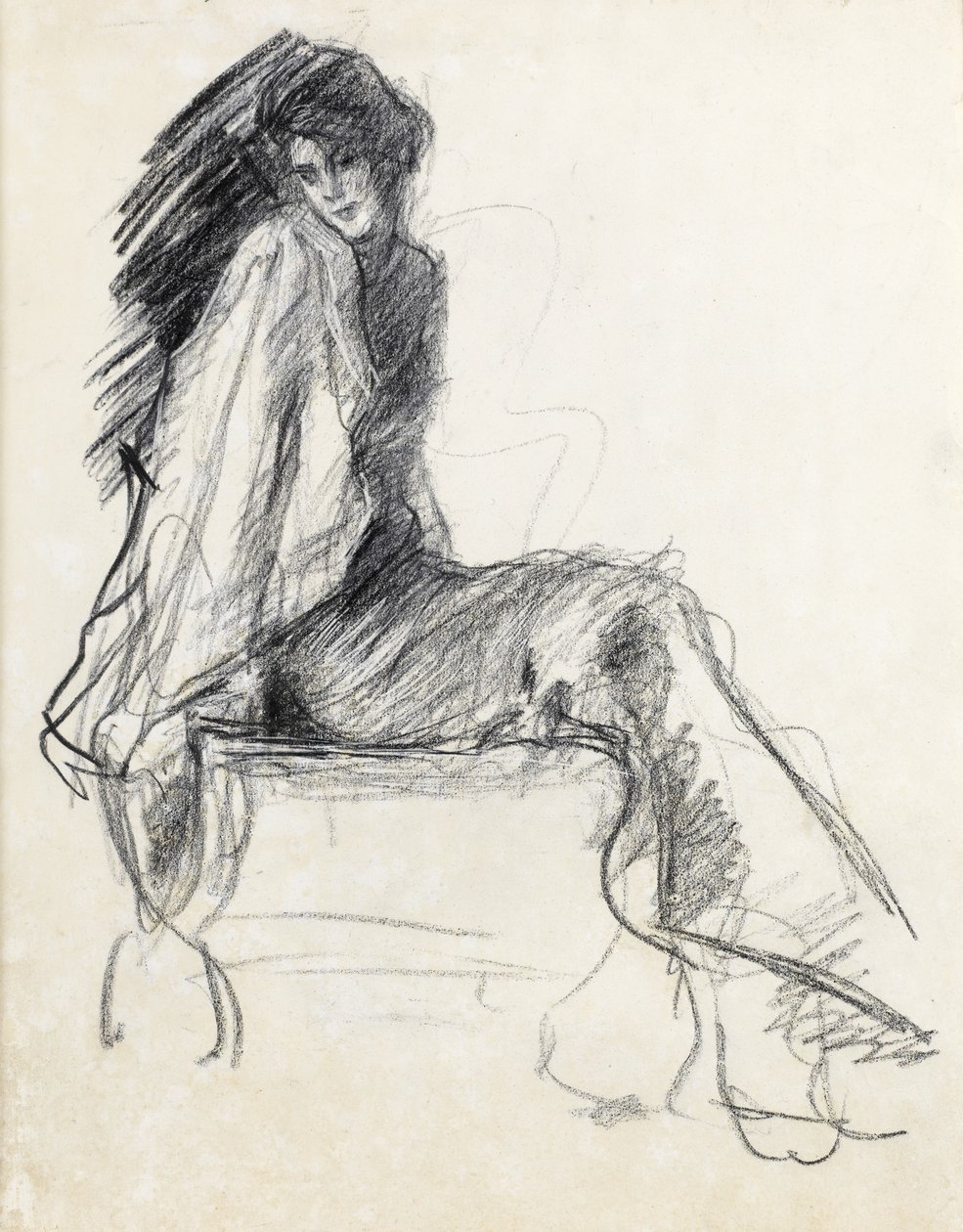 Studio in profilo di donna seduta da Albert de Belleroche