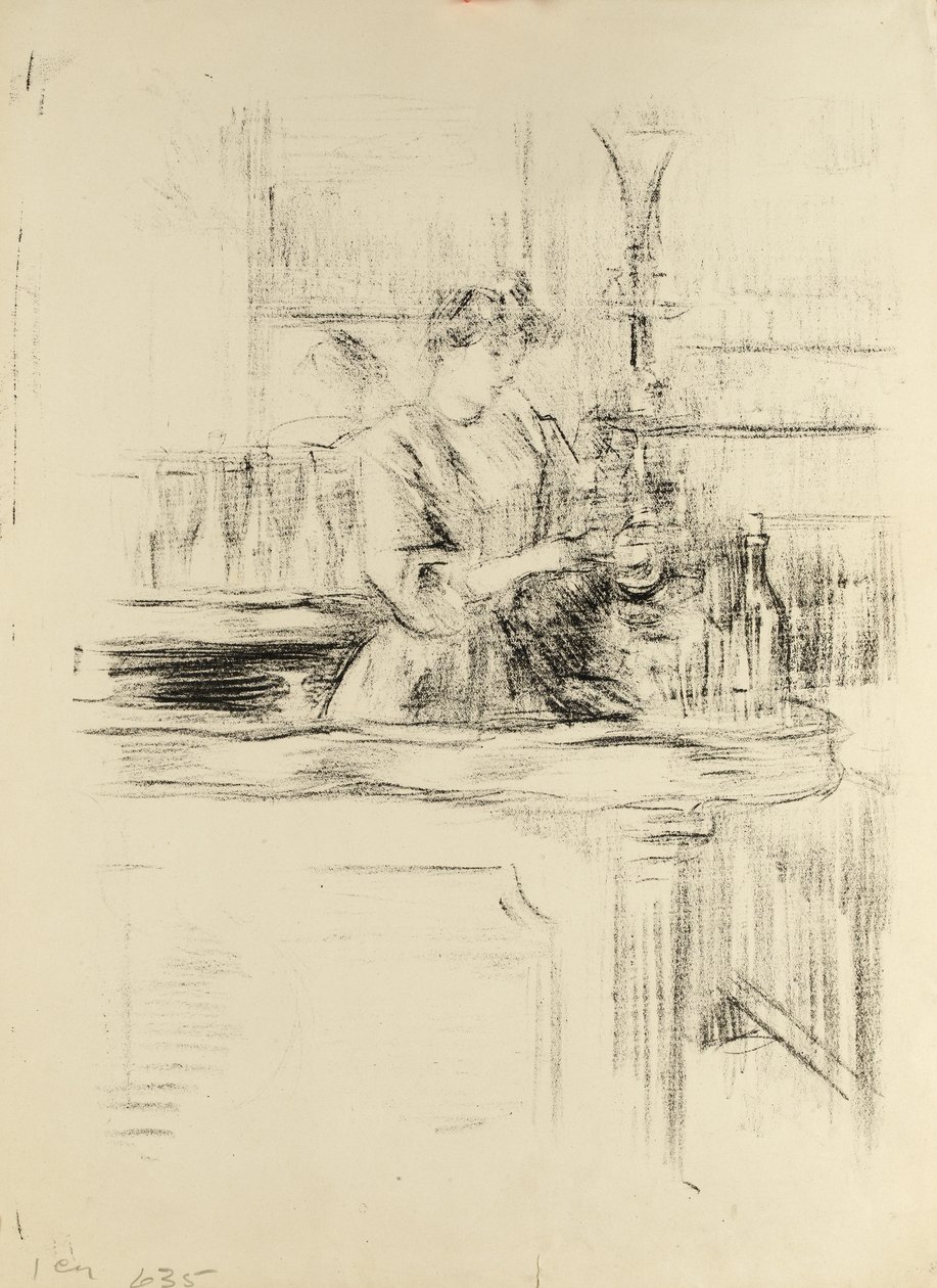 Donna che lavora in un bar da Albert de Belleroche