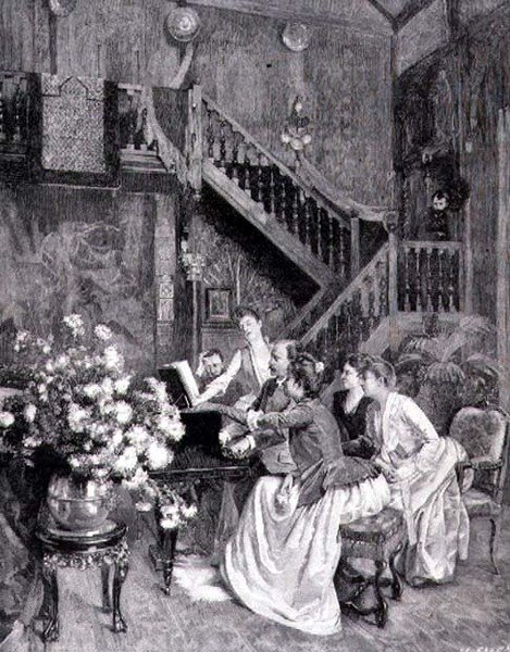 Studiare la musica (incisione) da Albert (after) Aublet