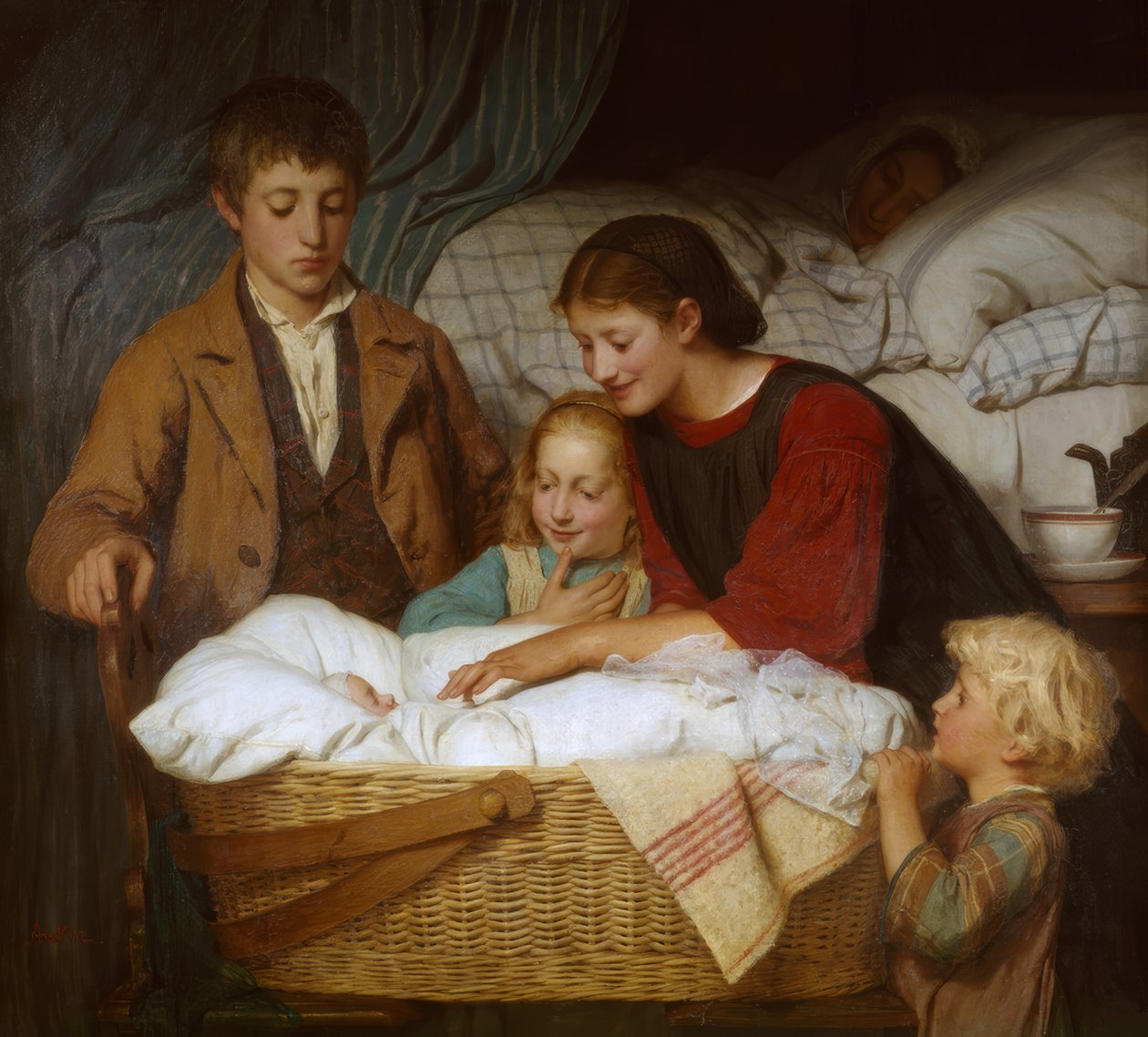 Il neonato da Albert Anker