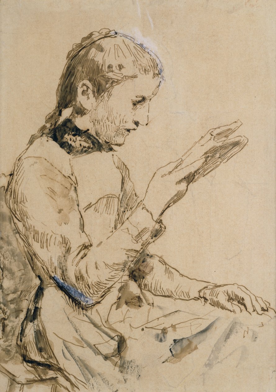 Ragazza che legge da Albert Anker