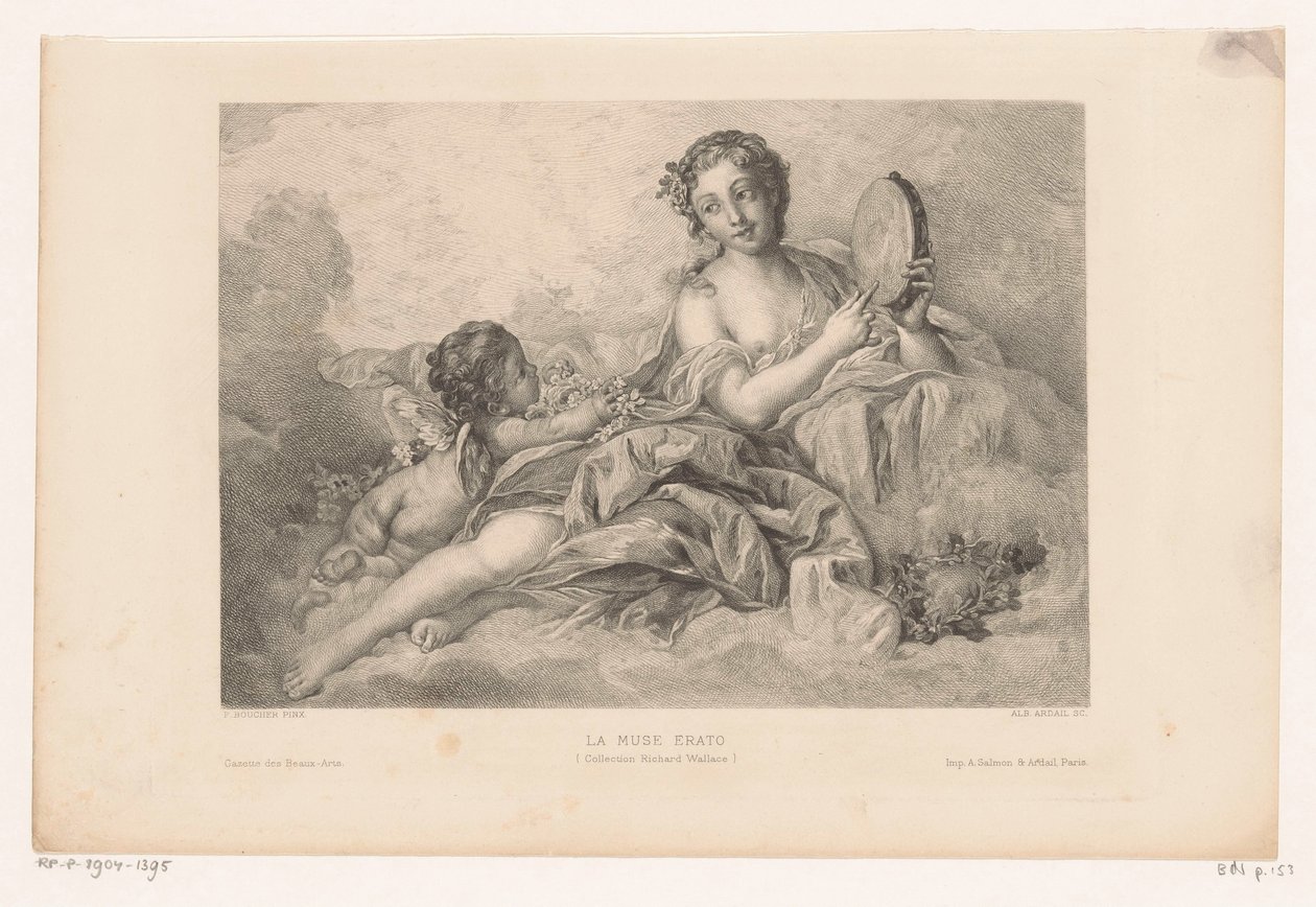 Musa Erato con putto e tamburello (La muse Erato, Collezione Richard Wallace) da Albert Ardail