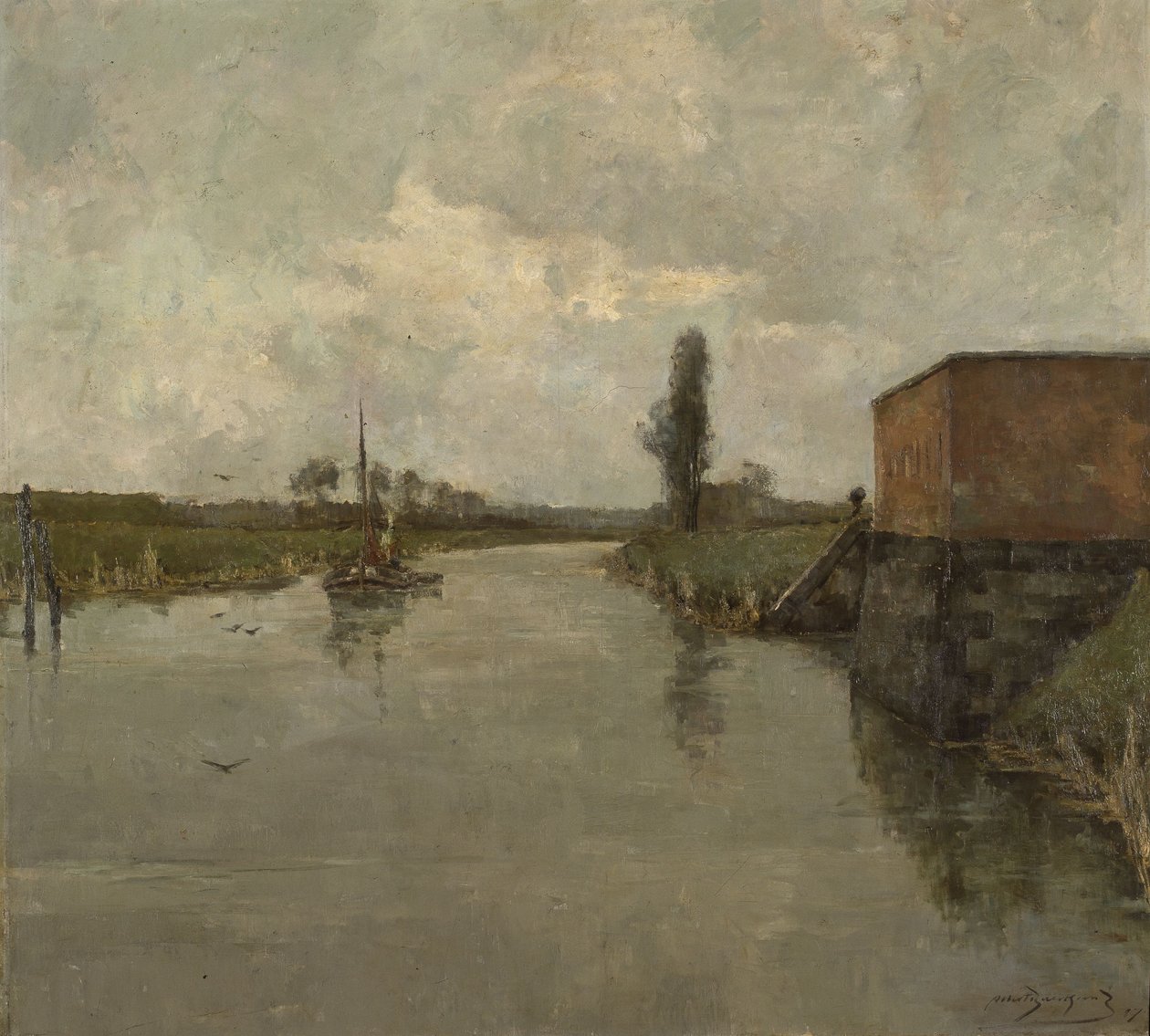 Veduta dei dintorni di Dendermonde da Albert Baertsoen