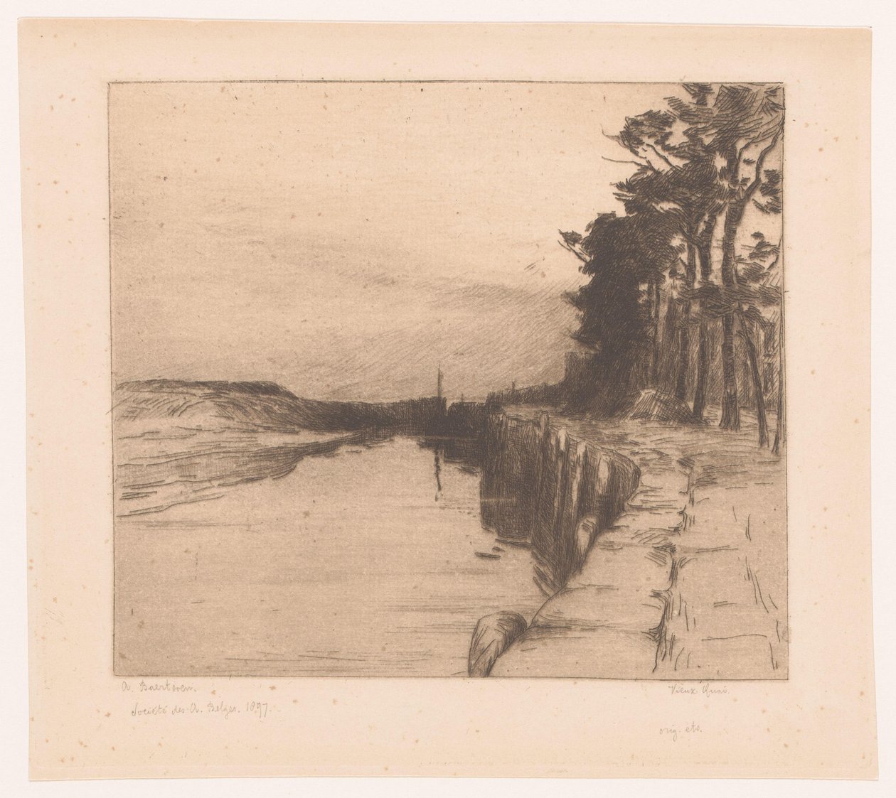 Veduta di un molo da Albert Baertsoen