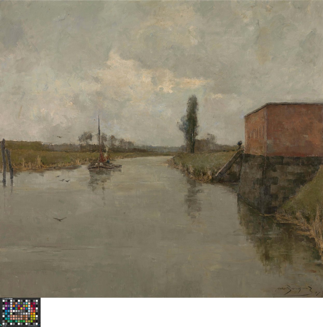 Vista sui dintorni di Dendermonde da Albert Baertsoen