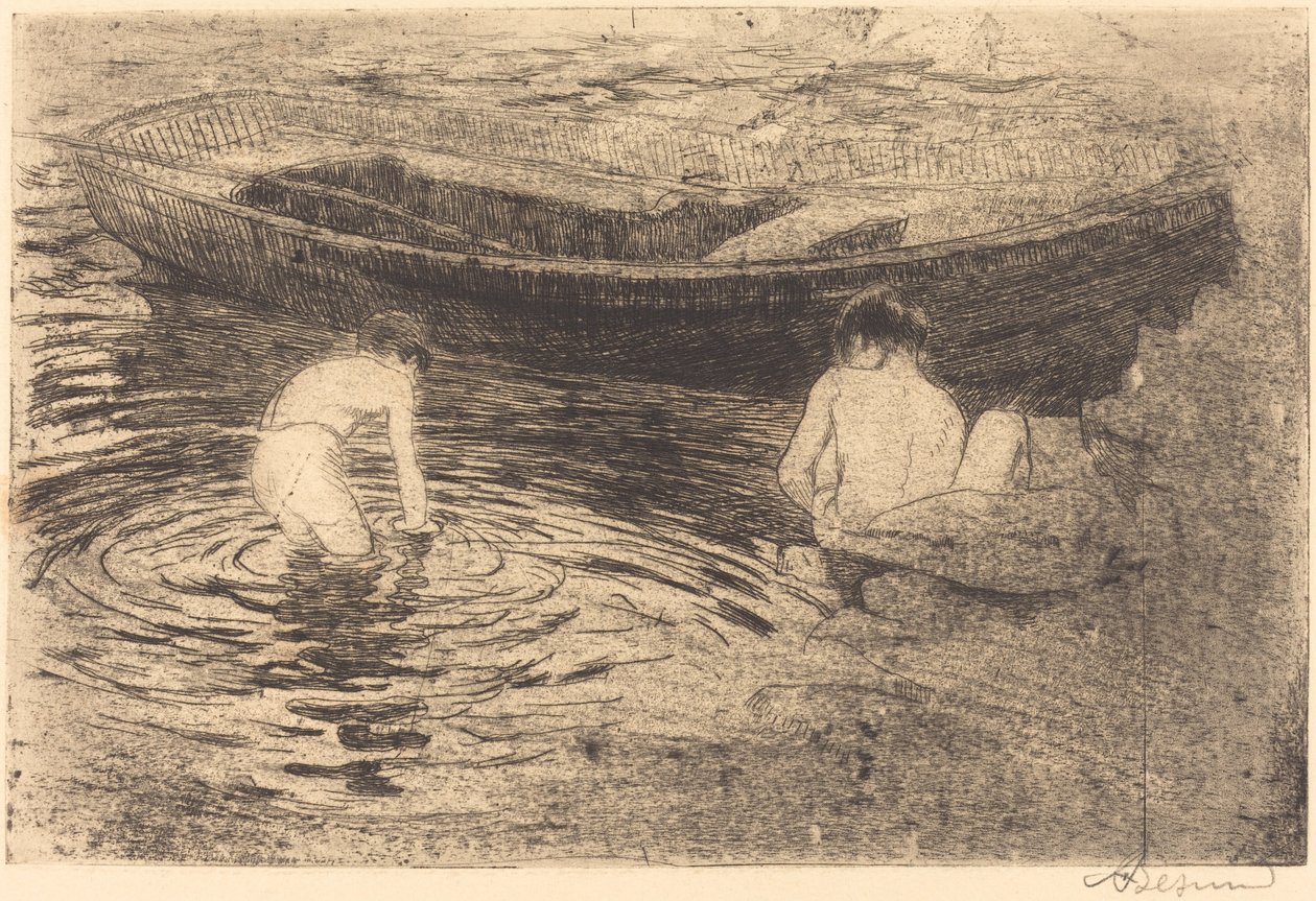Bagno a Talloires (La baignade à Talloires) da Albert Besnard