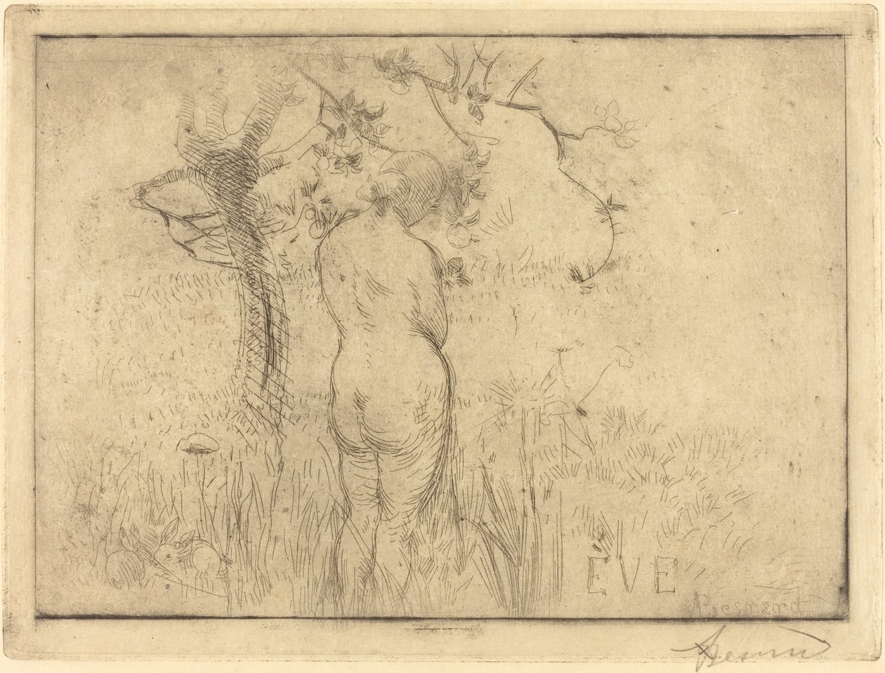 Eva davanti al melo da Albert Besnard