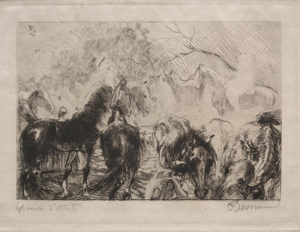 Mercato dei cavalli ad Algeri, 1898 da Paul Albert Besnard