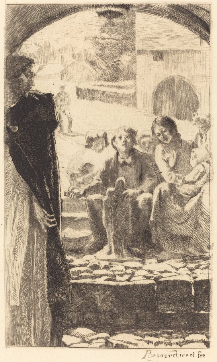 Pierre copia la Vergine dal portale della Chiesa di Marly da Albert Besnard