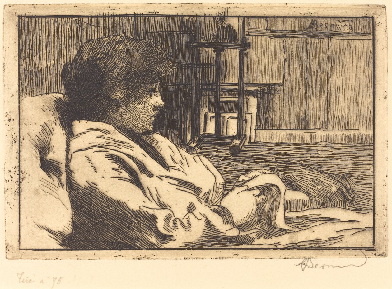 Donna che legge nello studio da Albert Besnard