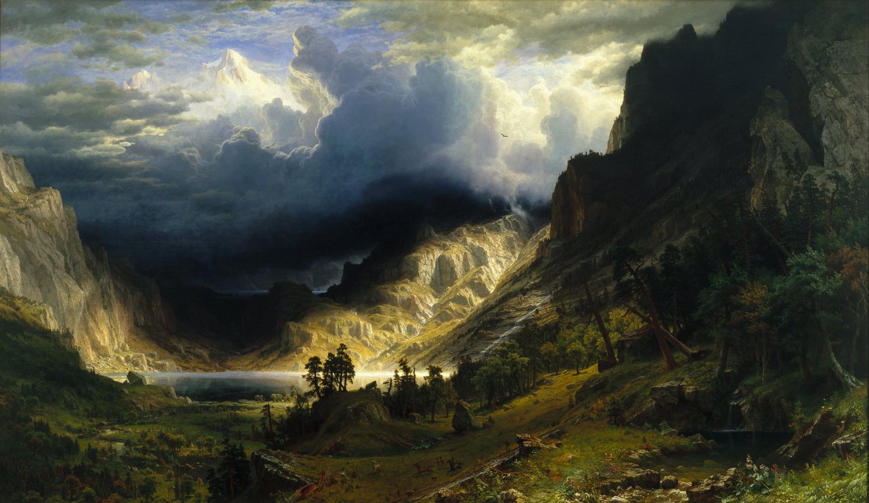 Una tempesta sulle Montagne Rocciose, Monte Rosalie da Albert Bierstadt