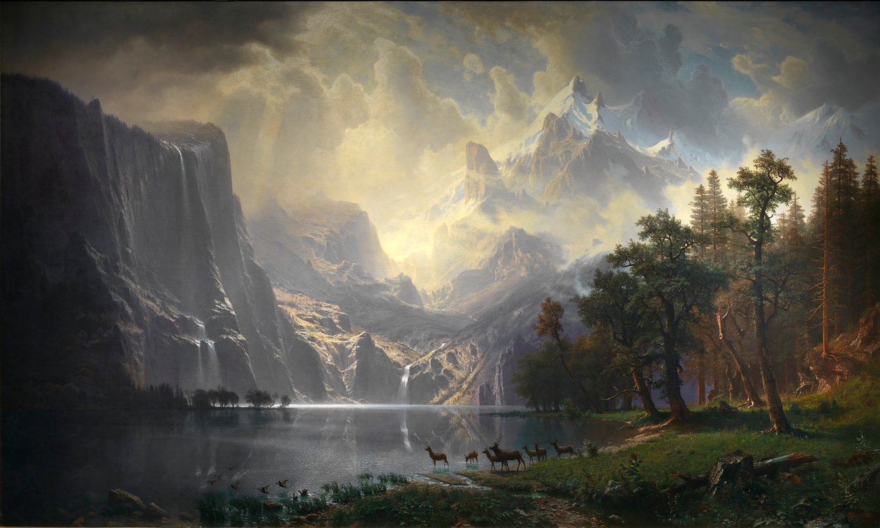 Tra la Sierra Nevada, in California da Albert Bierstadt