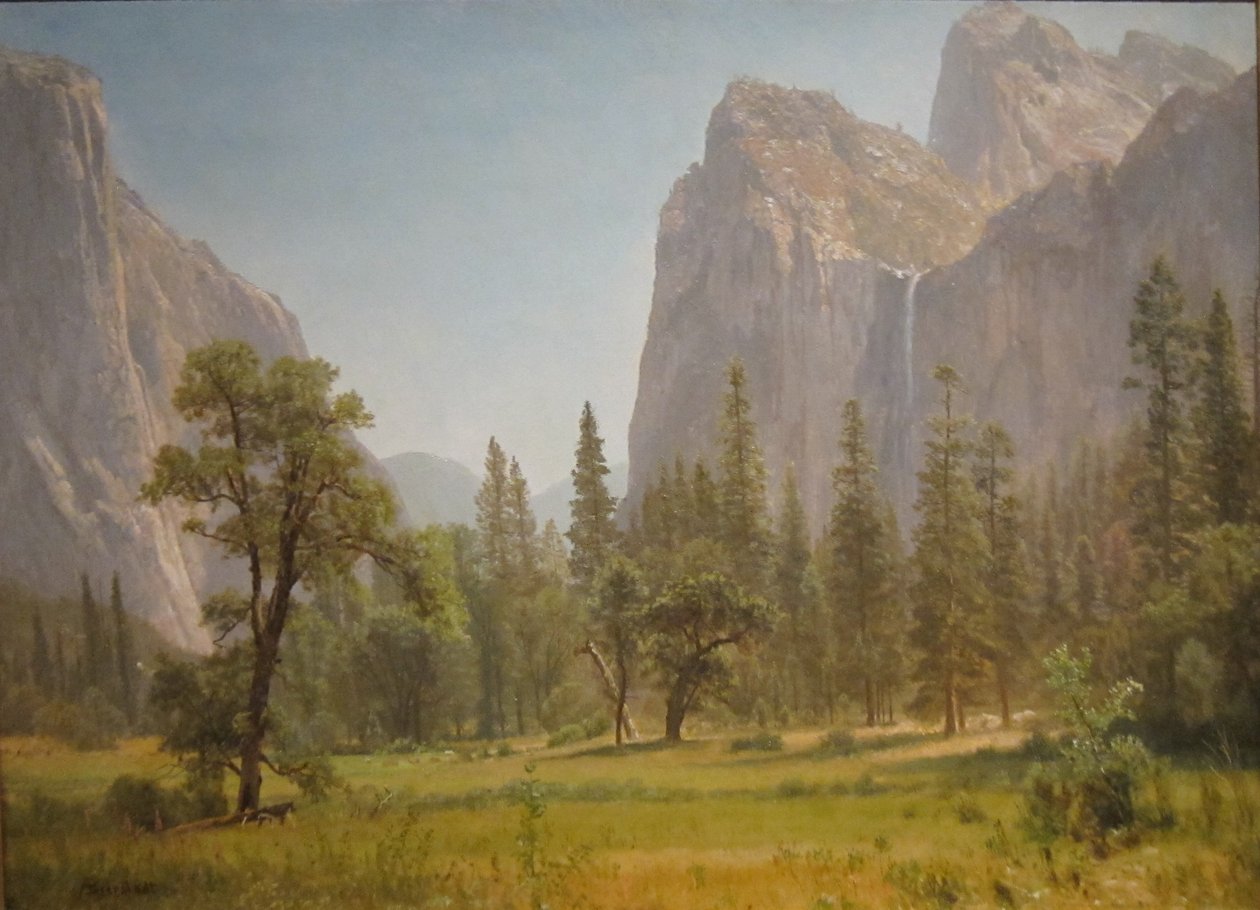 Cascate del Velo Nuziale, Valle dello Yosemite, California da Albert Bierstadt