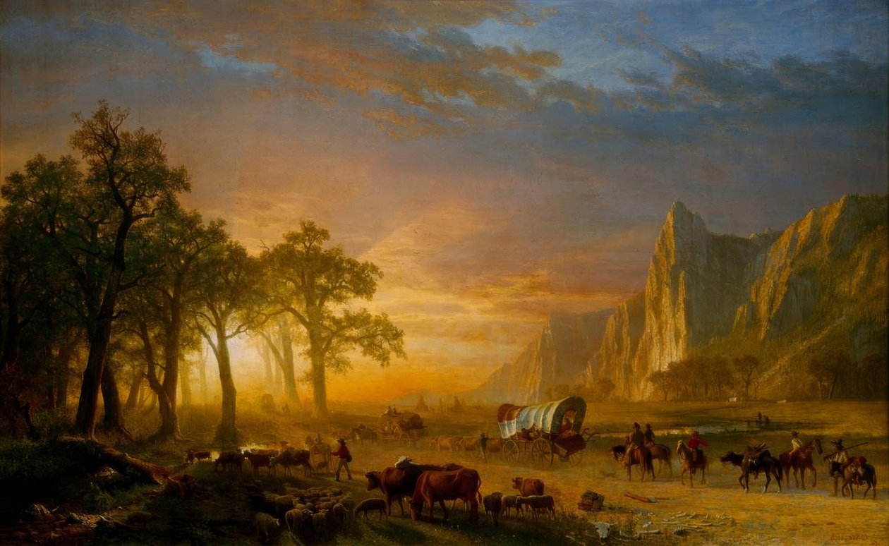 Emigranti che attraversano le pianure da Albert Bierstadt
