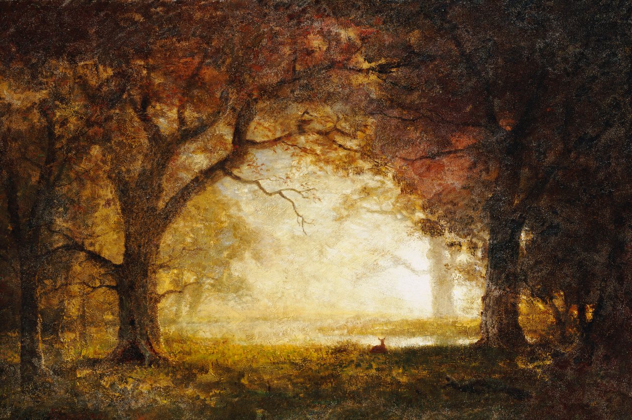 Alba nella foresta da Albert Bierstadt