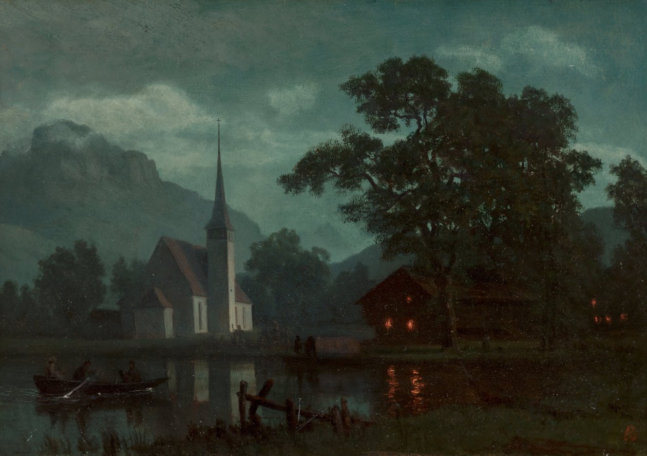 Lago dei Quattro Cantoni, Svizzera da Albert Bierstadt