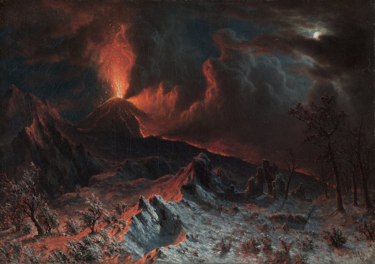 Il Vesuvio a mezzanotte da Albert Bierstadt