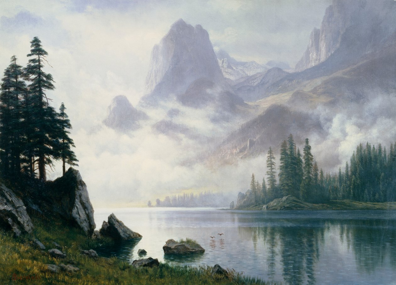 Montagna dalla nebbia da Albert Bierstadt