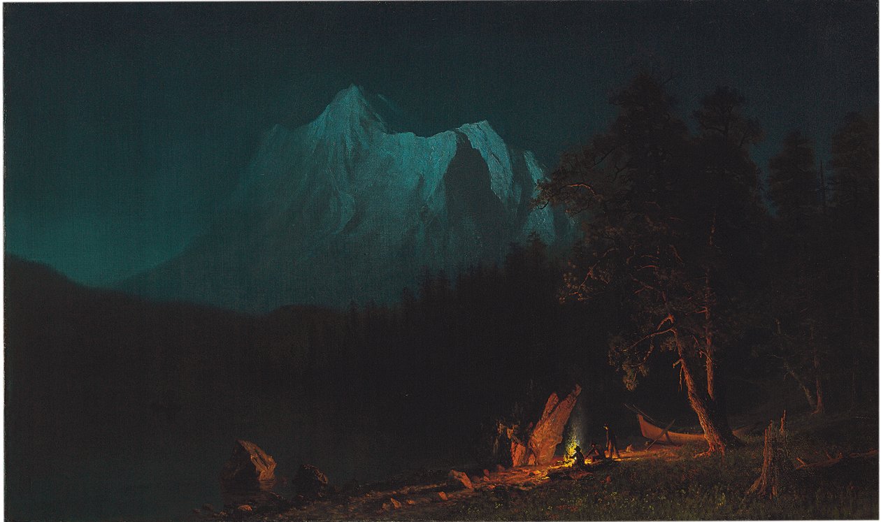Paesaggio Montuoso al Chiaro di Luna da Albert Bierstadt