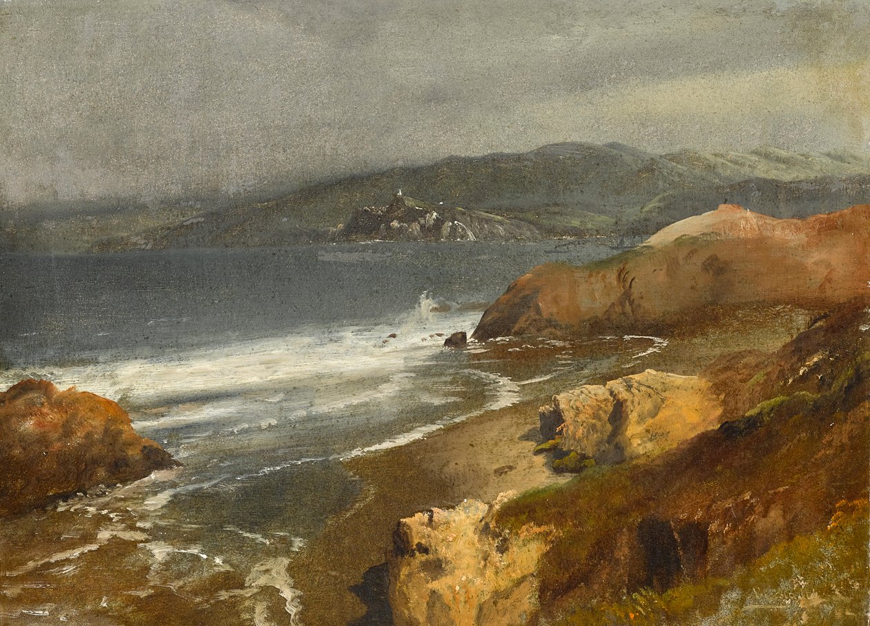 Costa del Pacifico, Cal. o vista verso il faro di Point Bonita da Albert Bierstadt
