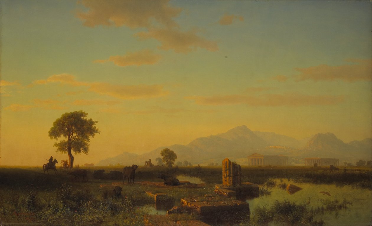 Rovine di Paestum da Albert Bierstadt