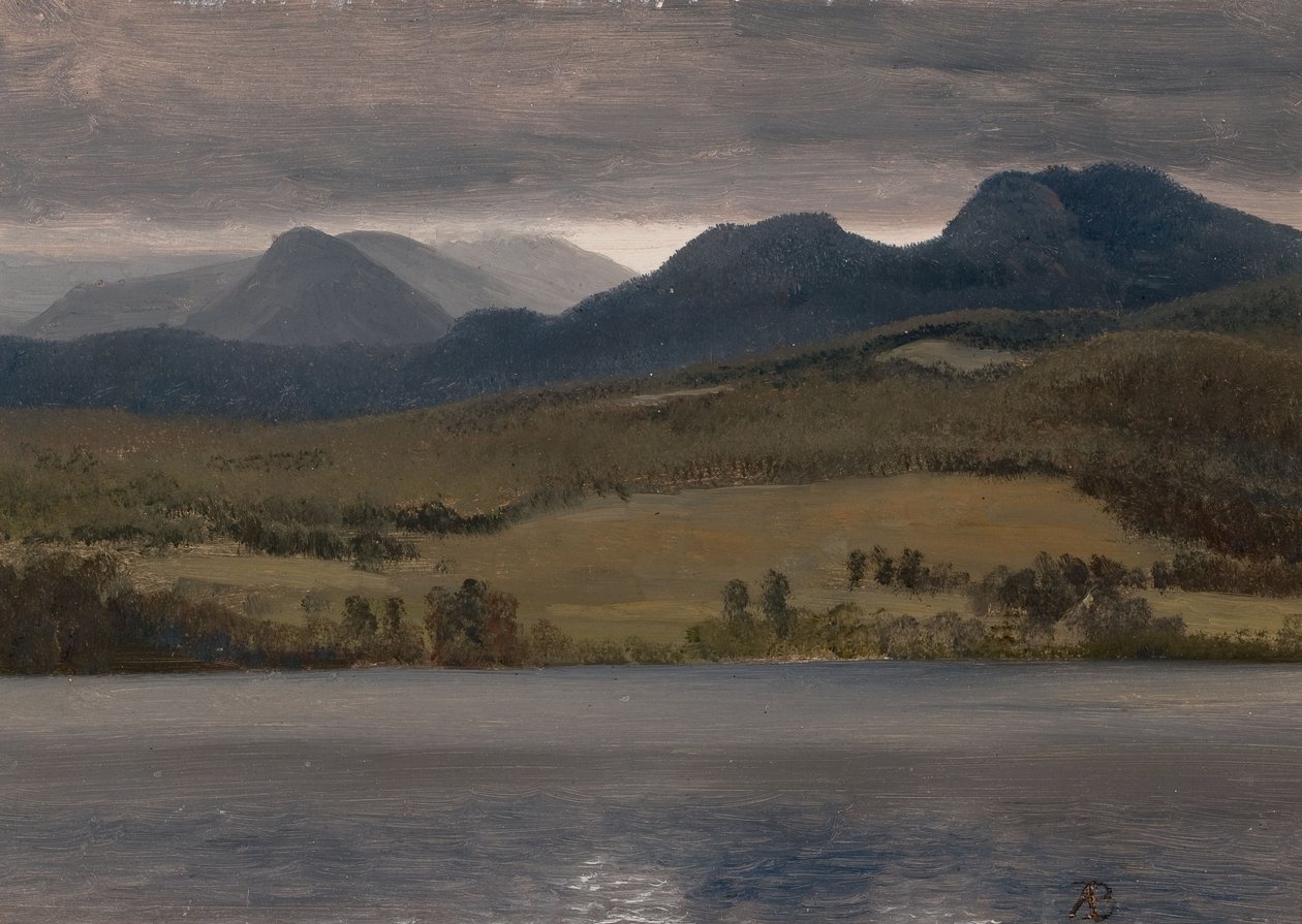 Tramonto sul lago (si pensa che sia il lago Tahoe) da Albert Bierstadt