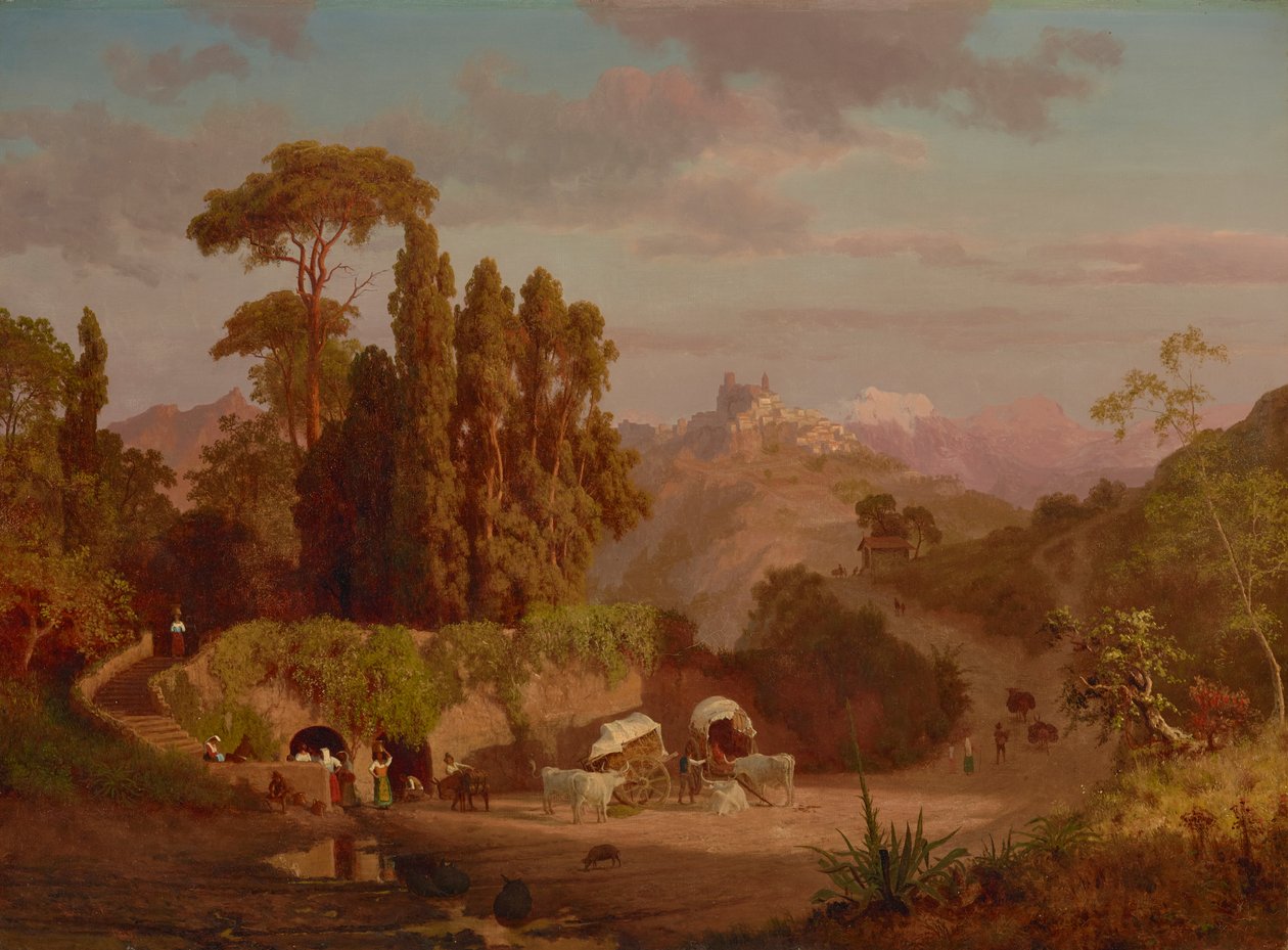 Veduta di Subiaco, Italia 1859 da Albert Bierstadt