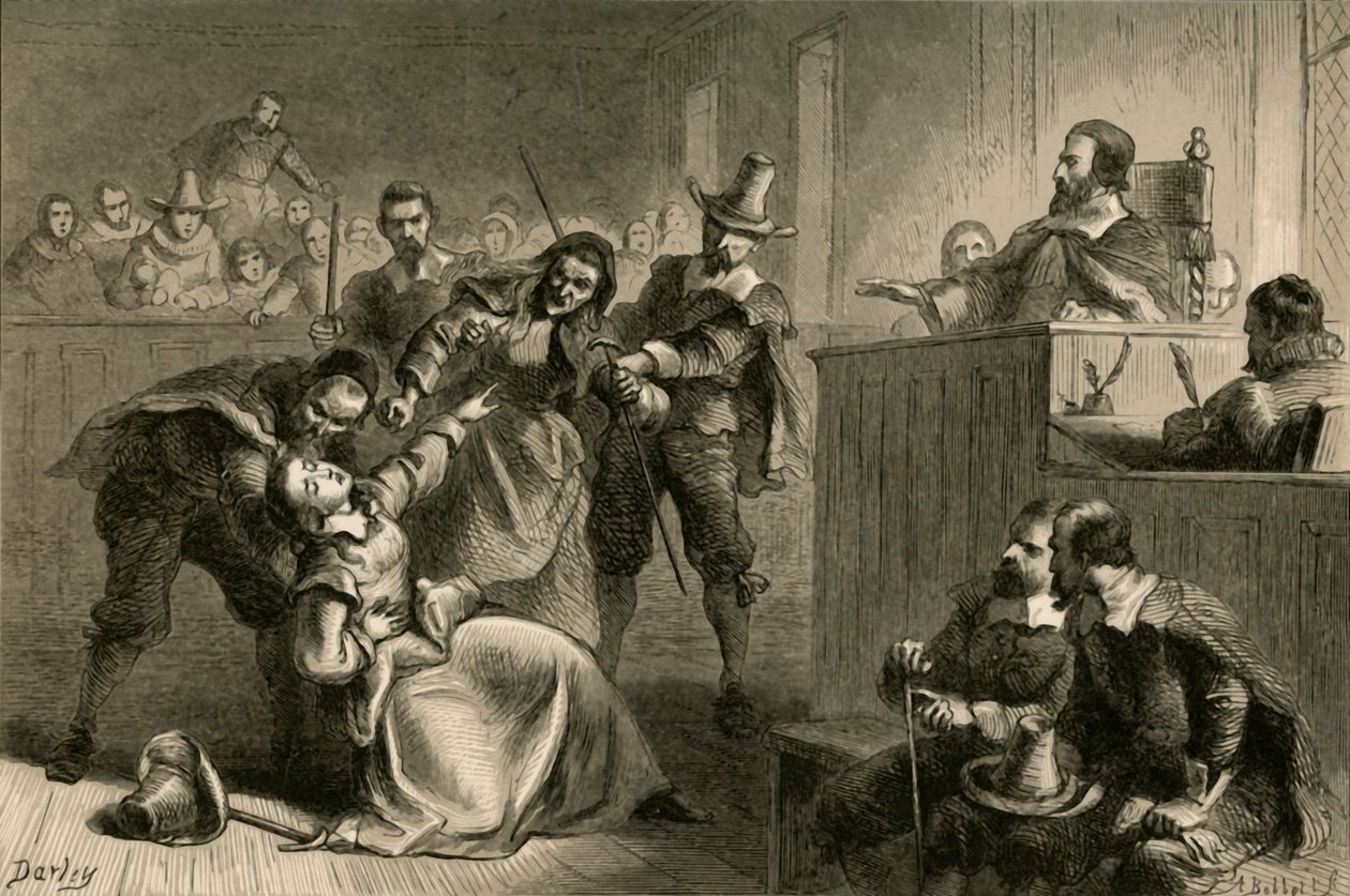 La moglie di Edmund Cheeseman davanti al governatore Berkeley, 1877 da Albert Bobbett