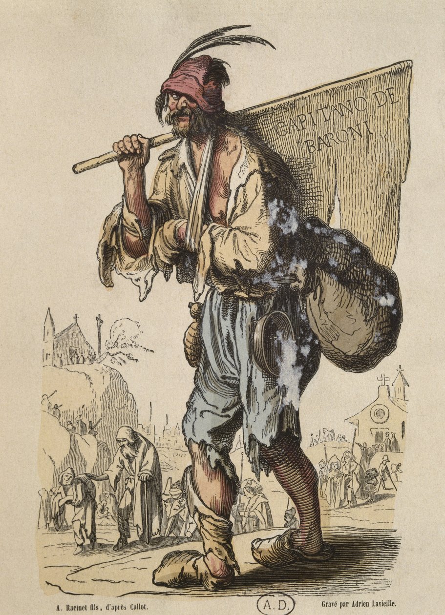 Capitano dei Boemi, dopo Jacques Callot inciso da Adrien Lavieille da Albert Charles August Racinet