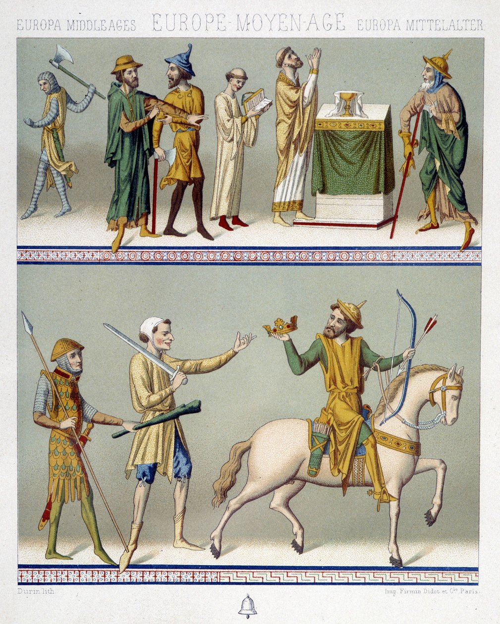 Costumi civili nel Medioevo - in "Il costume storico" di Racinet da Albert Charles August Racinet