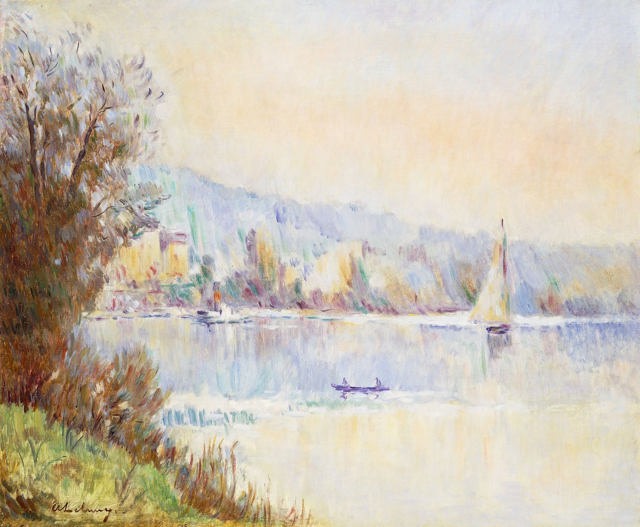 Barche sulla Senna da Albert Charles Lebourg