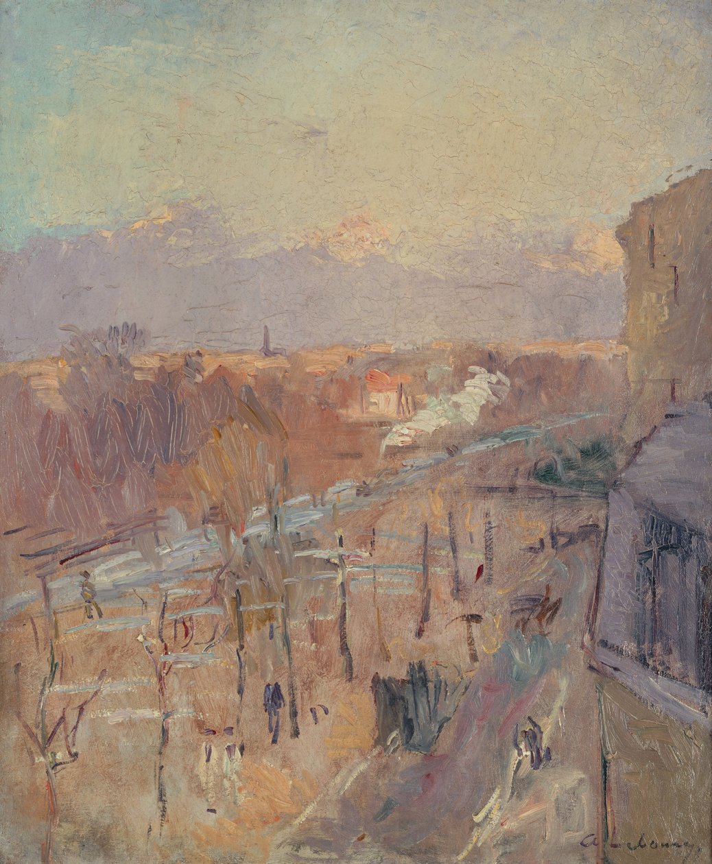 Il viale a Parigi dopo una tempesta da Albert Charles Lebourg