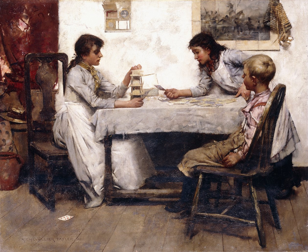 La casa di carte, 1888 da Albert Chevallier Tayler