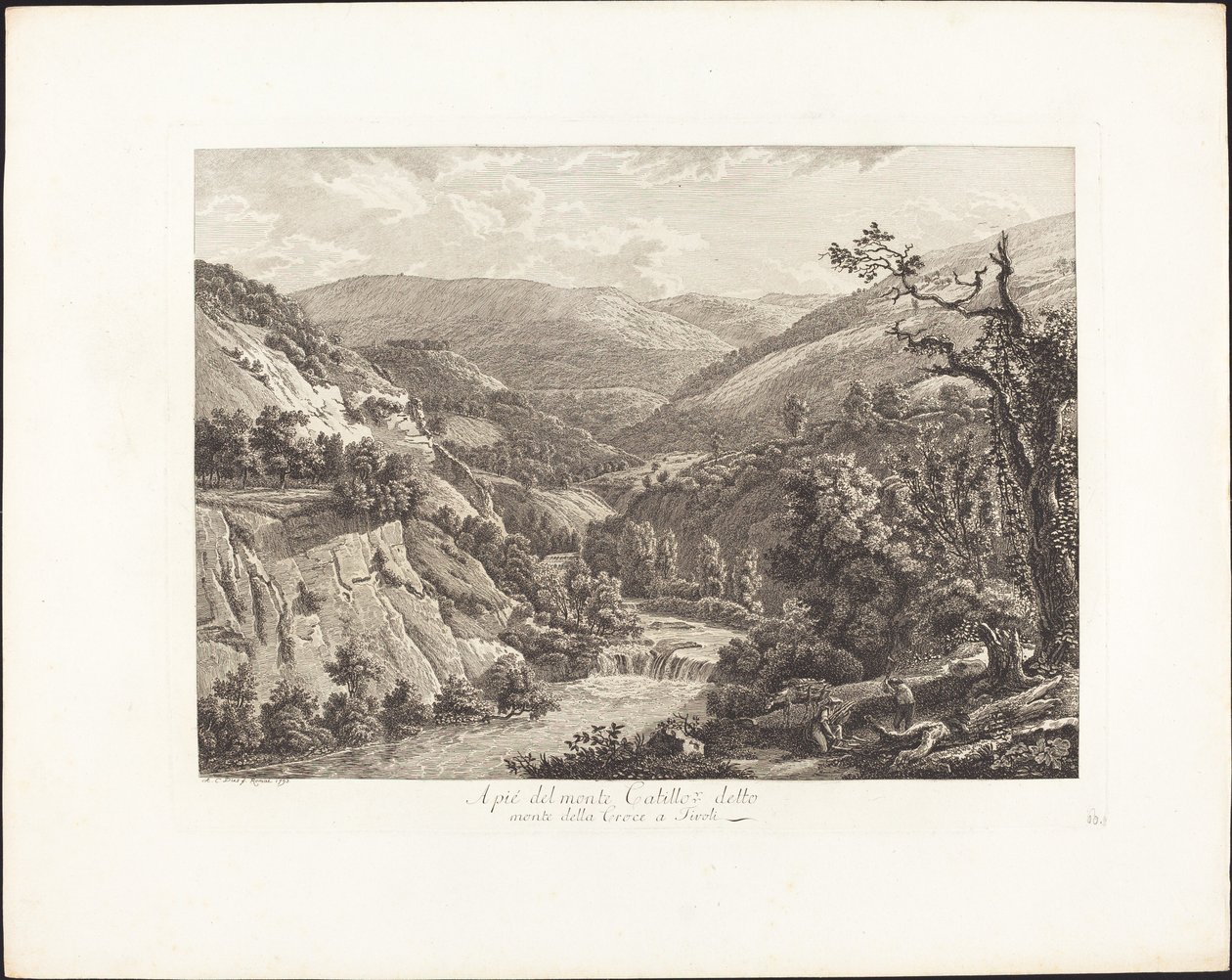 Ai piedi del monte Catillo, detto monte della Croce a Tivoli da Albert Christoph Dies