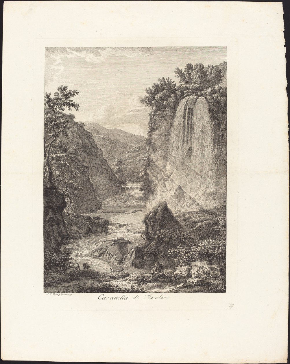 Cascatella di Tivoli da Albert Christoph Dies