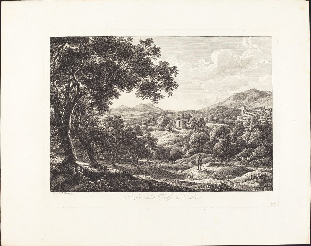 Tempio della Tosse a Tivoli da Albert Christoph Dies
